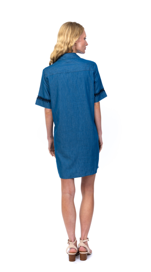 Melvina Chambray Short Sleeve Dress