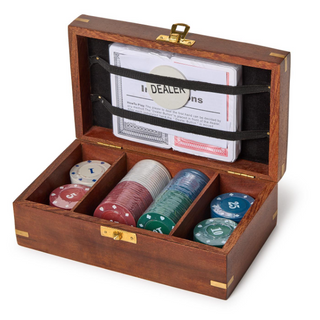 Poker Set in Wood Box