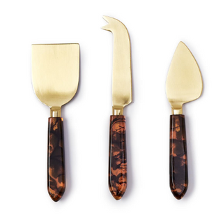 Tortoise Swirl Cheese Knives