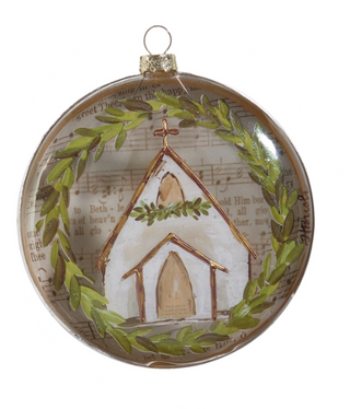 Music Sheet Church Disc Ornament