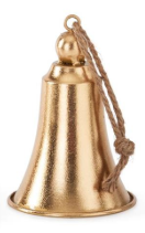 Gold Metal Bell with Rope Hangar Assorted