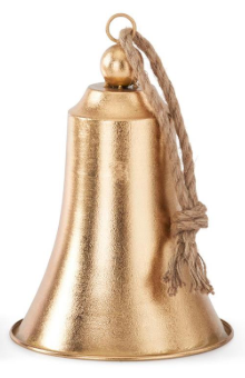 Gold Metal Bell with Rope Hangar Assorted