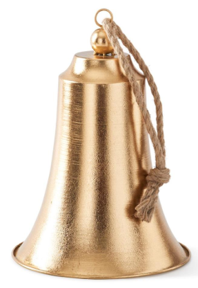 Gold Metal Bell with Rope Hangar Assorted