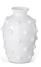 Load image into Gallery viewer, White Raised Polka Dot Vases Assorted

