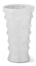 Load image into Gallery viewer, White Raised Polka Dot Vases Assorted
