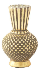 Fluted Antique Gold Hobnail Vase Assorted