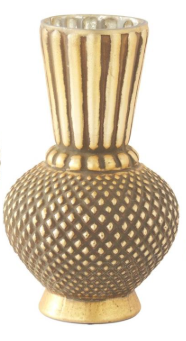 Fluted Antique Gold Hobnail Vase Assorted