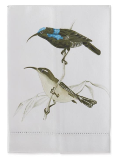 Bird Hand-Painted Guest Towel Assorted