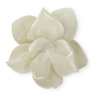 White Resin Wall Hanging Magnolia Bloom Assorted