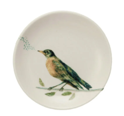 Bird on Branch Stoneware Dish Assorted