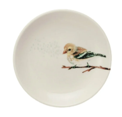 Bird on Branch Stoneware Dish Assorted