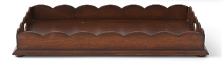 Scalloped Edge Acacia Wood Trays Assorted