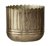 Metal Ribbed Planters with Scalloped Rim Assorted