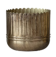 Metal Ribbed Planters with Scalloped Rim Assorted