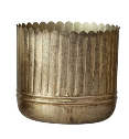 Metal Ribbed Planters with Scalloped Rim Assorted