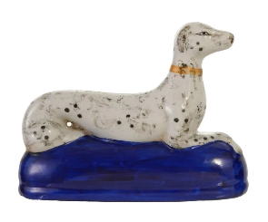 Black & White Hand-Painted Stoneware Vintage Reproduction Dog Assorted