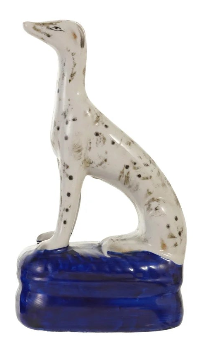 Black & White Hand-Painted Stoneware Vintage Reproduction Dog Assorted