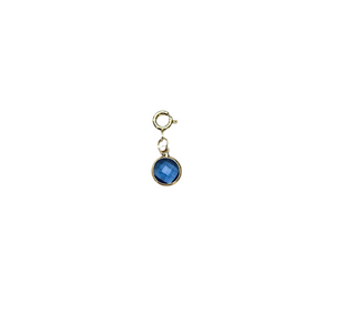 September Birthstone Clip Charm, blue stone