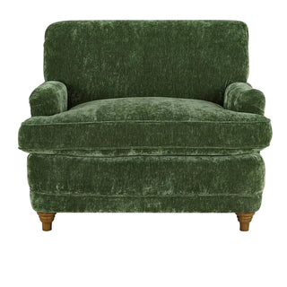Shephard Velvet English Chair green upholstery upholstered