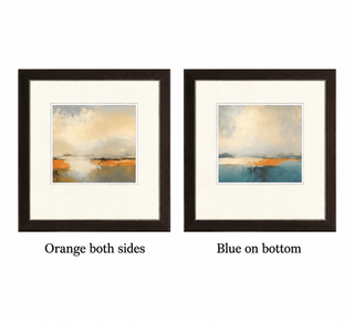 Silent Landscape II Artwork Assorted blue orange reflection sunset sunrise