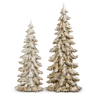 Silver Trees Assorted resin gray distressed white