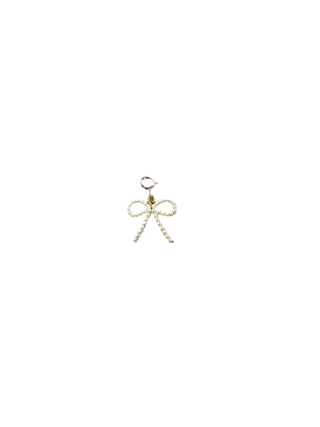 Single Strand Pearl Bow Clip Charm