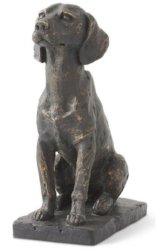 Sitting Dog on a Base