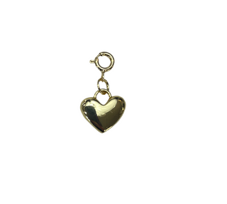 Small Gold Heart Clip Charm