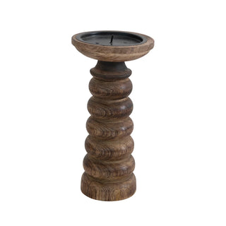 Small Hand Carved Candle Holder