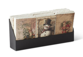 Soft Cover Deckle Edge 6" Christmas Journal Assorted note pad snowman santa wreath polar bear