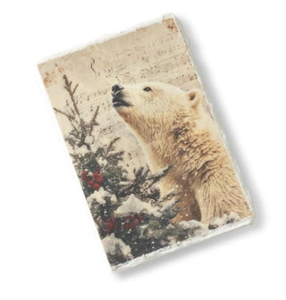 Soft Cover Deckle Edge 6" Christmas Journal Assorted polar bear note pad