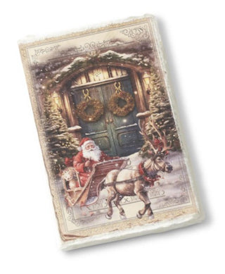 Soft Cover Deckle Edge 6" Christmas Journal Assorted wreath door reindeer note pad