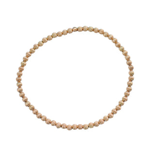 Sophie 14K Gold Filled Corrugated Beaded Bracelet 3mm hypoallergenic nickel free waterproof tarnish free