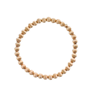 Sophie 14K Gold Filled Corrugated Beaded Bracelet 5mm hypoallergenic nickel free waterproof tarnish free sensitive skin
