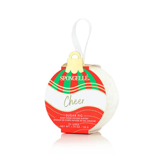 Spongellé Cheer Sugar Fig Holiday Ornament Body Wash Infused Buffer