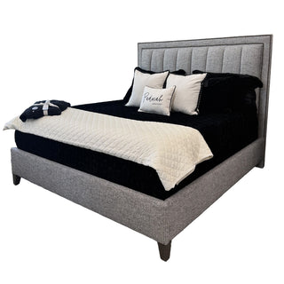 Square Channel Bespoke Bed King upholstered Fairfield Chair 