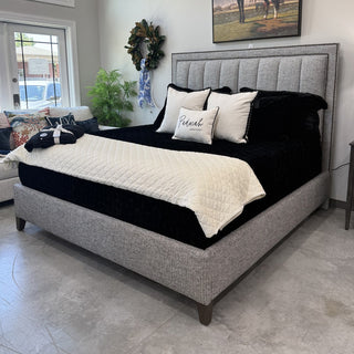 Square Channel Bespoke Bed King upholstered Fairfield Chair 