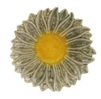 Stoneware Flower Shaped Plated Reactive Glaze Assorted brown yellow center