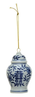 Stoneware Ginger Jar Assorted Ornament blue and white chinoiserie