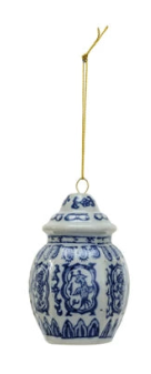 Stoneware Ginger Jar Assorted Ornament blue and white chinoiserie