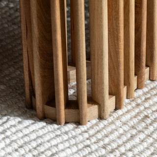 Sullivan Dining Table light stain modern slats base