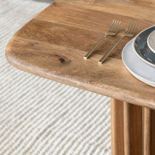 Sullivan Dining Table light stain slats in base