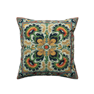 Sunset Villa Square Embroidered Pillow