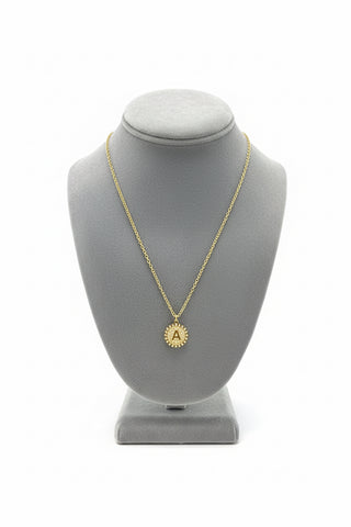 Sunshine Gold Initial Necklace A
