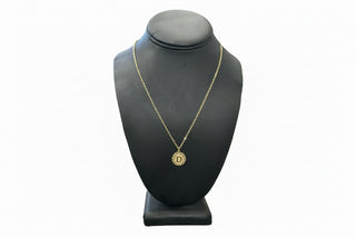 Sunshine Gold Initial Necklace D