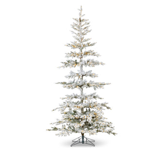7.5' Pre-Lit Flocked Noble Fir Tree