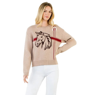 THML Beige Horse Head Sweater