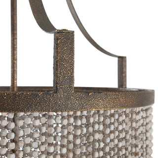 Tamara Chandelier Antique Gold Antique White beads