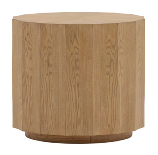 Tamsin Side Table - Natural round scallop natural