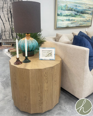 Tamsin Side Table - Natural round scallop